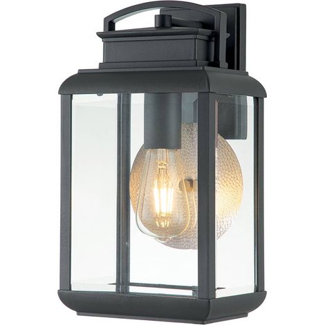 Lampada murale Byron E27 100W IP44 Acciaio, rame, alluminio, vetro trasparente Grafite con stagno L: 17,8 cm B: 20,3 cm Ø20,3 cm Dimmabile (1/5)