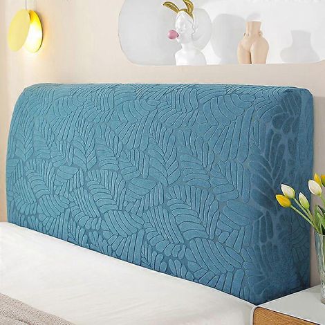 Housse de tête de lit extensible, grise, compatible avec les têtes de lit de 200 cm de hauteur. Protection anti-poussière décorative pour le chevet. Convient à la plupart des têtes de lit. (1/5)