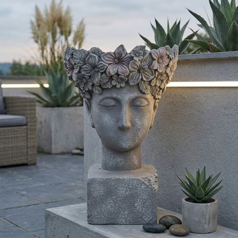 Maison Floral Petal Face Lady Planter Pot (1/2)