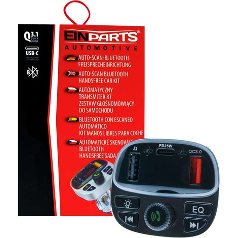Trasmettitore FM - QC 3.0, PD 25W, slot TF EPBTT03 (1/5)