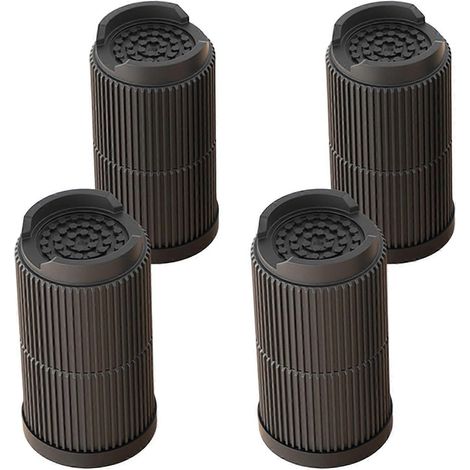 Rehausseur/amortisseur de hauteur réglable, ensemble de rehausseurs stables pour table basse (4 pièces), compatible avec les tables et les canapés, multicolore, noir, 9,5 cm. (1/5)