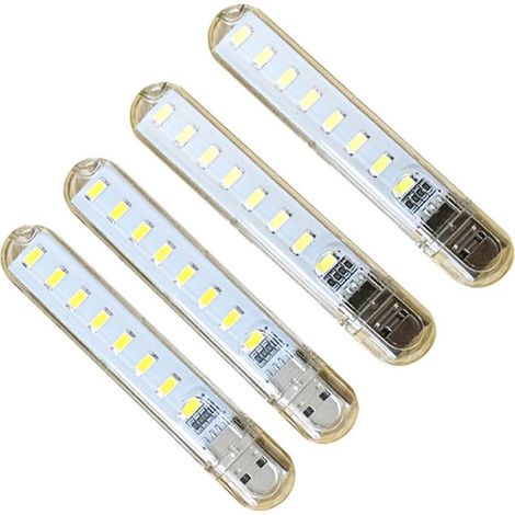 Lot de 4 lampes lecture LED avec prise USB pour ordinateur (1/5)