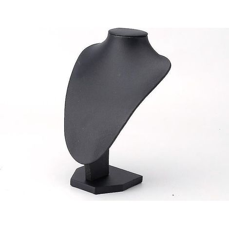 3D-Schmuckständer aus schwarzem Wildleder, Halterung für Anhänger und Kette. (1/4)