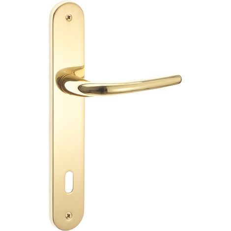 Maniglia tre con placca patent in zama lucido 90 mm