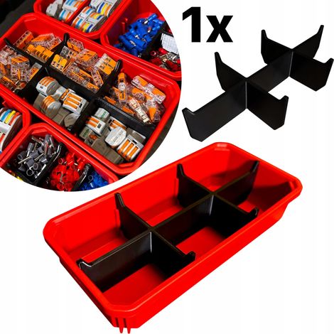 Milwaukee Packout Slim 6-Fach-Koffer, verstärkt, schwarz (1/5)