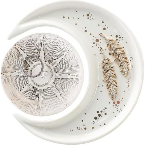 Coupe à bijoux décorative Lune et Soleil, cadeau idéal pour un anniversaire, un mariage, la fête des mères ou Noël. (1/5)
