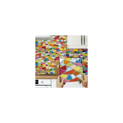 – Stickers muraux cuisine imperméables 10 pcs 20x20cm – Adhésif résistant à la chaleur – Pour surfaces lisses et non poreuses-Crezuo