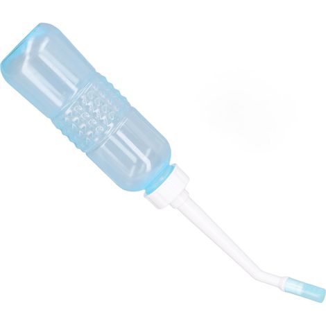 560 ml Bidet-Sprühflasche, handlich, tragbar, zum Ausdrücken, für Schwangere, transparent blau (1/5)