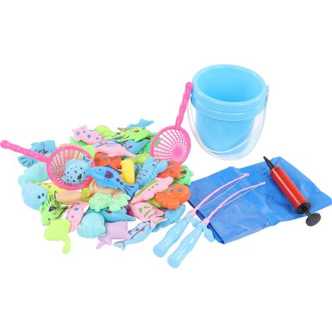 Jeu de pêche magnétique pour enfants, jouet de piscine gonflable, activité ludique intérieure et extérieure pour fêtes. (1/5)