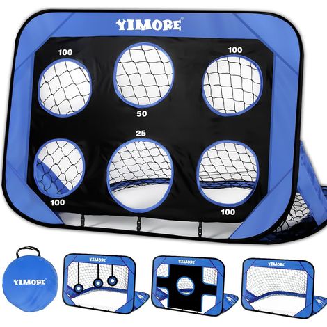But de Foot Enfant Extérieur avec Sac Porté 120 80 80 cm 4 Modes Cage de Foot Pliable, Idéal pour Le Jardin, l'Aire de Jeux, Le Parc et l'Intérieur (1/5)