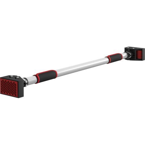 Verstellbare Tür-Klimmzugstange von 95 cm bis 123 cm, Tragfähigkeit 200 kg für Fitness und Training, schwarz (1/5)
