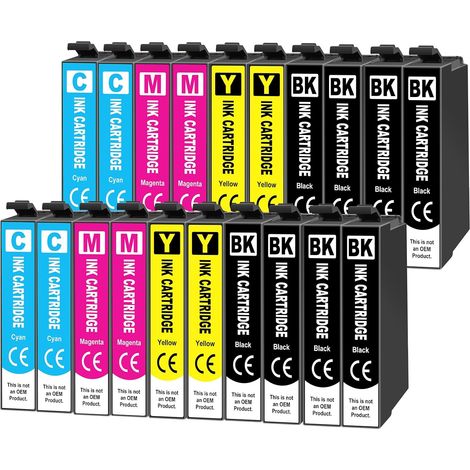 Lot de 20 Cartouches d'encre Compatibles pour Epson 604XL (1/5)