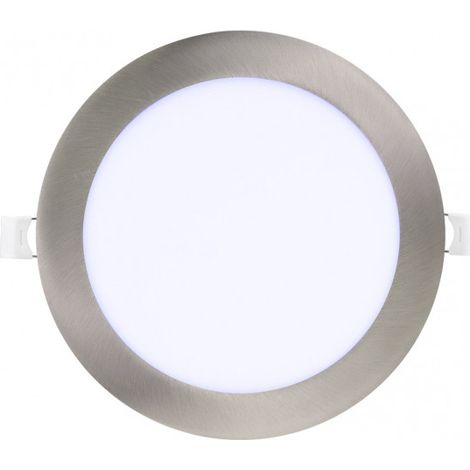 Downlight Obsidiana 24w 65000k Niquel Redondo 2,5x30x30 Cm Corte 27,5 Cm