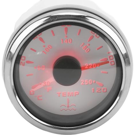 52mm Jauge de Température Marine Rétroéclairage 7 Couleurs (WHITE) (1/5)