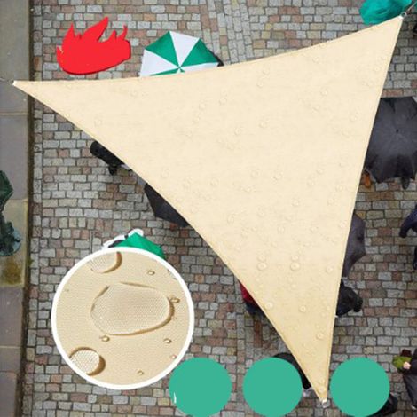 Paravent de terrasse triangulaire de 3 mètres, imperméable et résistant aux UV, pour jardin extérieur. (1/5)