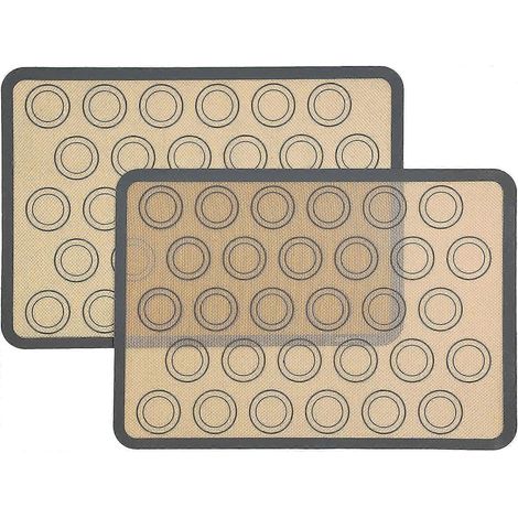 Tapis de cuisson compatible avec les macarons, en silicone, lot de 2 (1/5)