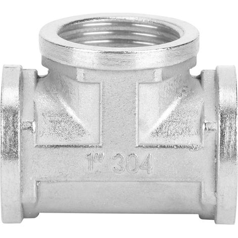Connettore a T filettato in acciaio inox 304 – 1" x 1" x 1" femmina – Utensile industriale/domestico