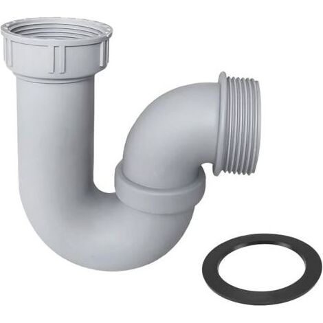 Pair 1 Pièces Siphon D'évier, Siphon de Lavabo, Filetage Intérieur 45mm, Filetage Extérieur 47mm, Coude en U pour Protection Contre les Odeurs (1/5)