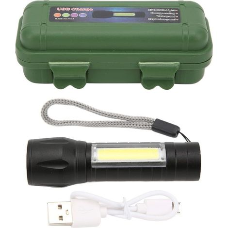 Mini lampe poche zoom – durable léger extensible – LED ultra lumineuse – rechargeable USB – camping (1/5)