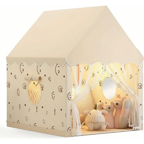 Tente de Jeu Enfant - 1 Unité - Polyester Coton - Maisonnette Intérieur Extérieur - Chambre Jardin - 105x128x120 cm (1/5)