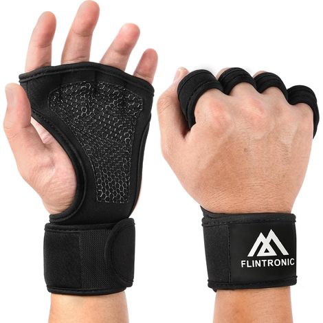 Gants d'entraînement Ouverts, Gants Cyclisme Demi-Doigts, Manique Crossfit, Gant Fitness Gel Anti-Choc Anti-Dérapage, Respirants, pour Bodybuilding, Callisthénie, Powerlifting (1/5)