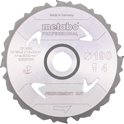 Metabo - Lama per sega 190x30 mm, 4 denti 628297000