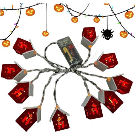 LED Générique Christmas House String Lights Battery Operated Fairy Waterproof Holiday Snow Decorations 1.5M 10 (1/5)