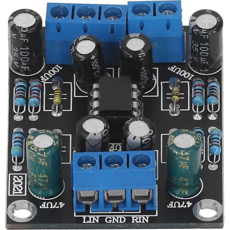 Module préamplificateur double canal NE5532 avec carte de condensateur pour amplificateur de puissance unique, 12-30 V CC (1/5)