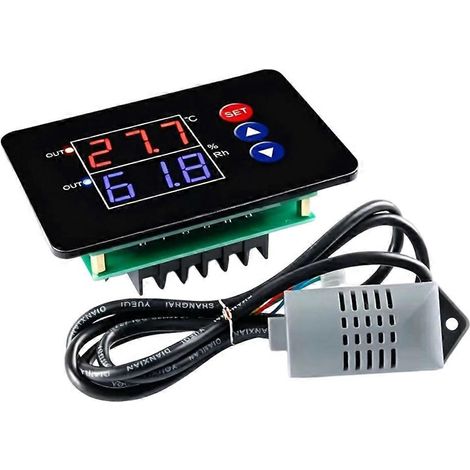 HW-M453 Digital Thermometer Hygrometer Temperature Controller Dual Output Relay with LCD Display for Incubator Aquarium (1/5)
