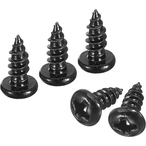 100pcs - Vis Autotaraudeuse - Tête Fraisée Phillips - Acier Inoxydable 304 Noir - Pour Bois Métal Plastique - Intérieur Extérieur - Noir - 3mm x 8mm