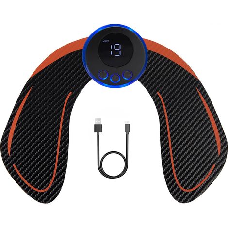 Wiederaufladbarer EMS-Muskelstimulator mit USB-Anschluss, elektrische Massage zur Schmerzlinderung, digitales Ganzkörper-Meridian-Massagegerät, Fitness-AquaForge
