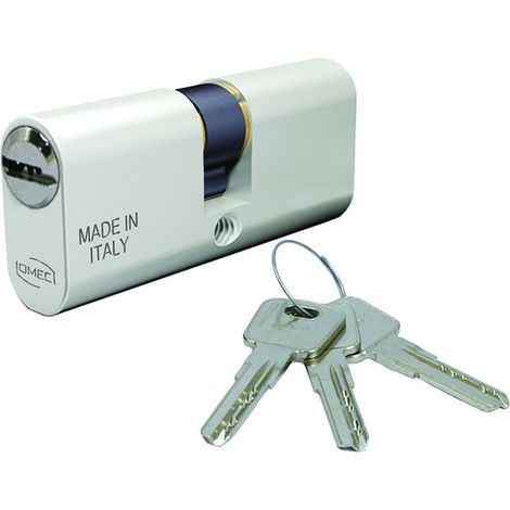 CILINDRO OVALE IN ALLUMINIO CON CHIAVE PIATTA 2140 - mm.60 centrato (30x30) (2140/04L)