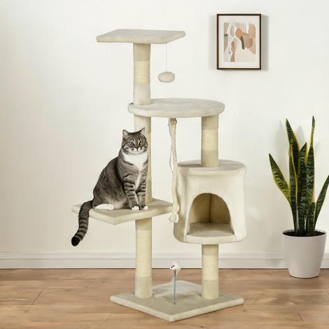 Arbre à chat beige 40 x 40 x 116 cm (1/5)