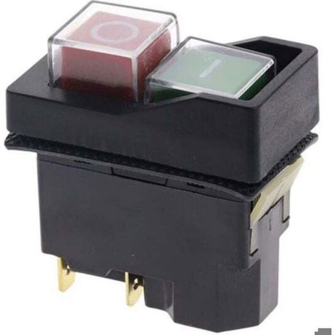 Interrupteur Magnétique - 4 Broches - 250 V - 16 A - IP55 - Pour Machines À Bois (1/4)