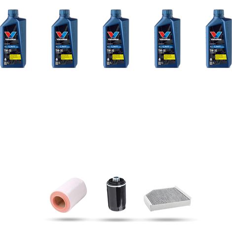 Kit tagliando 3 FILTRI e 5L OLIO compatibile con Audi A6 (C7) 2.0 tfsi 132kw dal 2011 (1/5)