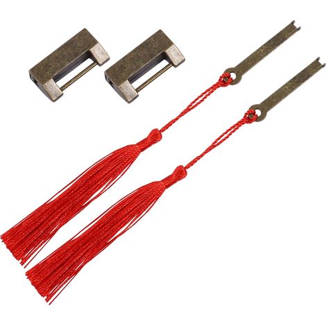 de 2 fermoirs pour bo te bijoux languettes de cadenas r tro (1/5)