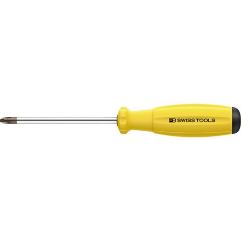 PB Swiss Tools Schraubendreher, für Phillips, mit 2K-SwissGrip-Heft, ESD, Kreuzschlitzgröße 2
