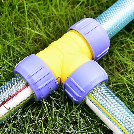 Raccords de tuyau d'arrosage en forme de T à 3 voies, raccords rapides pour tuyau d'air, pour robinet de cuisine et besoins d'irrigation de jardin. (1/5)