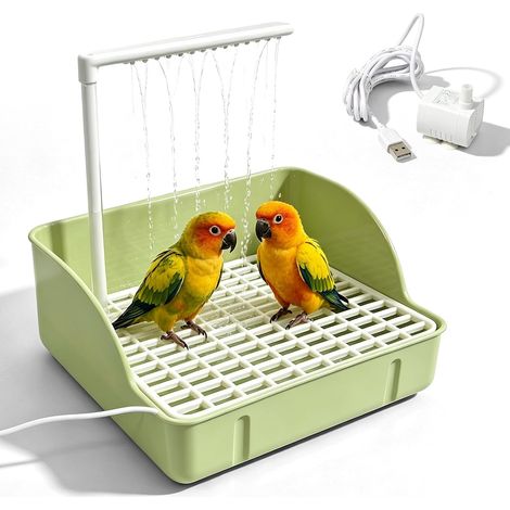 Baignoire Automatique pour Oiseaux, Baignoire pour Oiseaux, Douche À Oiseaux, Douche pour Perroquets, Bain d'oiseaux pour Cage pour Inséparables, Perruches (1/5)
