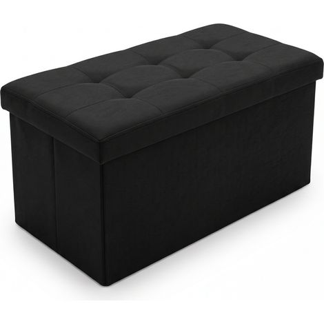 Sitzpouf mit Stauraum, rechteckig, faltbar, 76 x 38 x 38 cm (1/5)