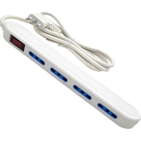 multipresa salvaspazio 4 posti con interruttore 10A ciabatta ultra slim 2500W (1/4)