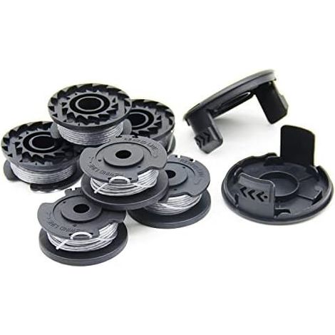 royaluxe -Lot de 6 F016800569 pour coupe-bordure sans fil Bosch EasyGrassCut 23\\/26\\/18\\/18-230\\/18-260\\/18-26 et 2 capuchons de rechange F016F04557-Ø 1,6 mm, 4,9 m (uniquement pour EasyGrassCut) (1/5)