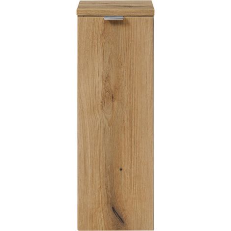Mobile Pensile da Bagno NEWPORT con Anta e Ripiano 20 x 60 x 40 cm - Effetto Rovere [en.casa]
