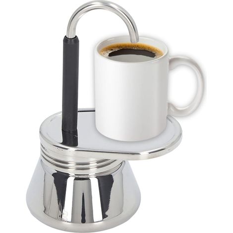 Coffee Maker, Moka Coffee Maker 1 Cup, 1 Spout Mocha Pot Stainless Steel Lightweight for Outdoor Camping Home (1/5)