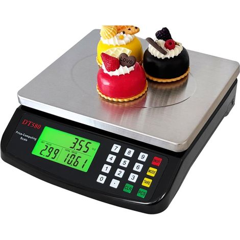 Balance de cuisine numérique 30kg – Acier inoxydable – Précision 1g – Grand écran LCD –Electronique de cuisine PCS comptant les échelles (1/5)