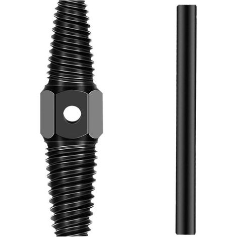Extracteur de Vis de Boulon Cassé Décapant de Vis Endommagé Double Tête à Vis Outil Remover pour Tuyaux de 1/2Pouce + 3/4Pouce de Grand Diamètre Vis Endommagés (Noir) (1/4)
