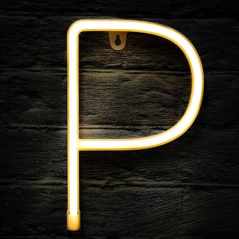 Plafonnier néon LED avec symboles alphanumériques et télécommande sans fil (1/3)