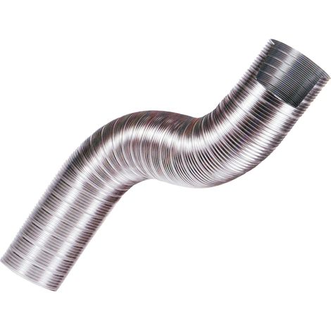Tubo flessibile in alluminio H80 estensibile fino a 30 cm - 160mm grey
