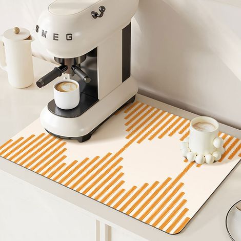 Alfombrilla para secar platos - Alfombrilla absorbente para encimera, para cafetera, escurridor de platos -(40×60 cm) (1/5)
