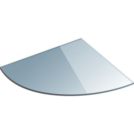 Ricambio vetro per mensola bagno 25cm semicircolare trasparente VITRO-RT kamalu